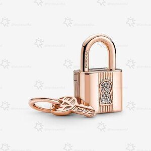 Pandora Padlock & Key Dangle Charm